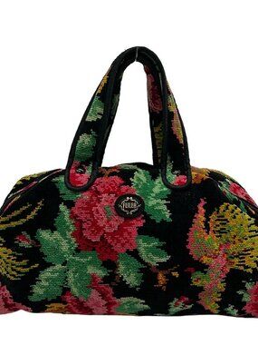 FEILER Black Red Multi Pile Handbag
